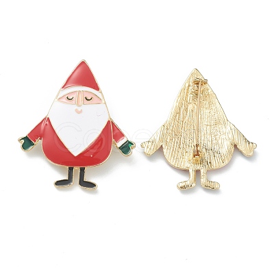 Christmas Themed Alloy Enamel Brooches JEWB-A001-09-1