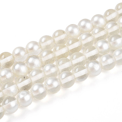 Baking Paint Transparent Glass Beads X1-DGLA-N011-8mm-01-1