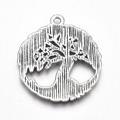 Tibetan Style Alloy Pendants X-TIBE-S323-020AS-RS-1