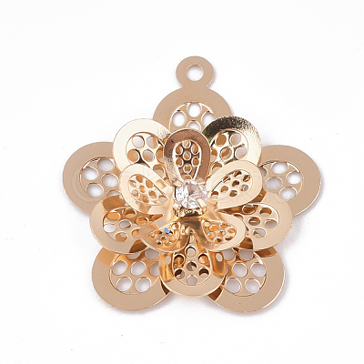 Brass Pendants KK-S353-007LG-1