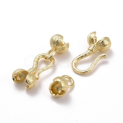 Locking Double Brass Bead Tips KK-Z018-14LG-1