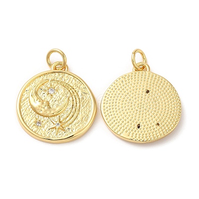 Brass Micro Pave Cubic Zirconia Pendants KK-M246-28G-1