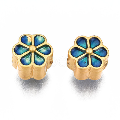 Rack Plating Alloy Enamel Beads ENAM-N056-021A-1