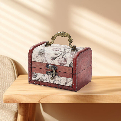 CutHollow 1Pc Vintage Wooden Jewelry Box AJEW-CL0001-12C-1