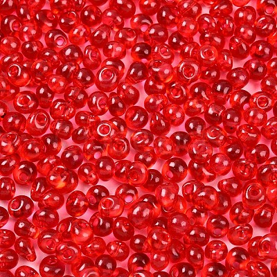 3/0 Baking Paint Glass Fringe Seed Beads SEED-A034-04E-1