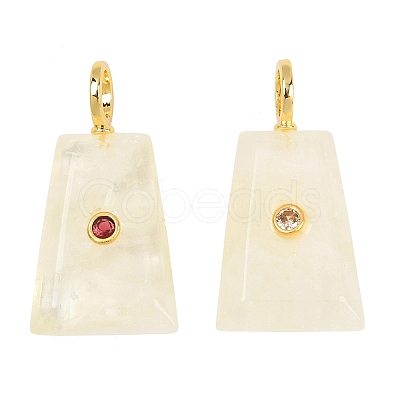 Natural Lemon Quartz(Heated) Pendants G-F837-03B-1