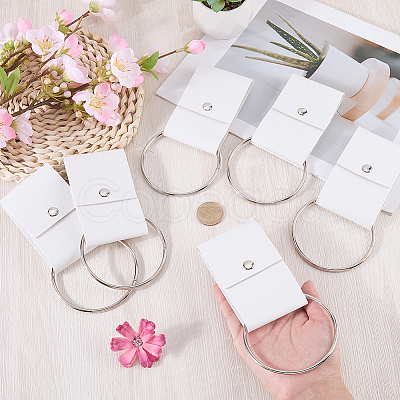 6Pcs PU Leather Towel Hook AJEW-CL0003-35B-1