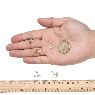 Brass Screw On Clip-on Earring Findings KK-L164-02-1