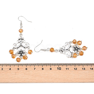 Fashion Tibetan Style Chandelier Earrings EJEW-JE00517-1