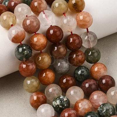 Natural Colorful Rabbit Fur Rutilated Quartz Beads Strands GG-CBA4808-I01-10mm-1