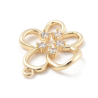Brass Micro Pave Cubic Zirconia Pendants KK-D283-05G-1