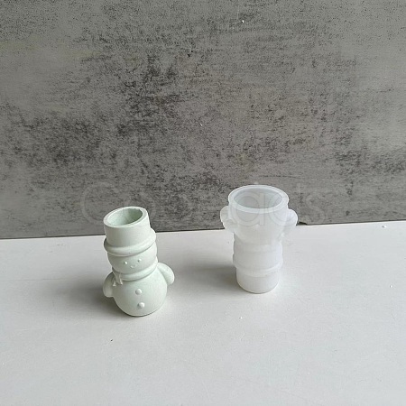 3D Christmas  DIY Candle Holder Silicone Statue Molds DIY-F144-04C-1