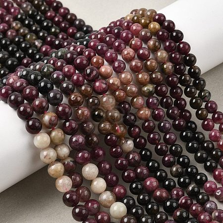 Natural Multicolor Tourmaline Beads Strands G-A293-B04-01-1