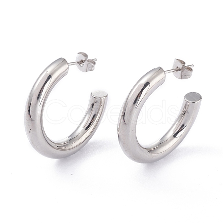 Tarnish Resistant 201 Stainless Steel Stud Earrings EJEW-F272-02C-P-1