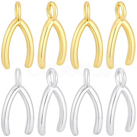 20Pcs 2 Colors Brass Pendants KK-BBC0027-81-1