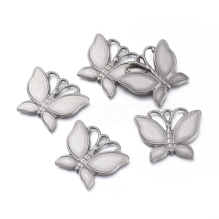 304 Stainless Steel Pendant Enamel Settings STAS-K207-02P-1