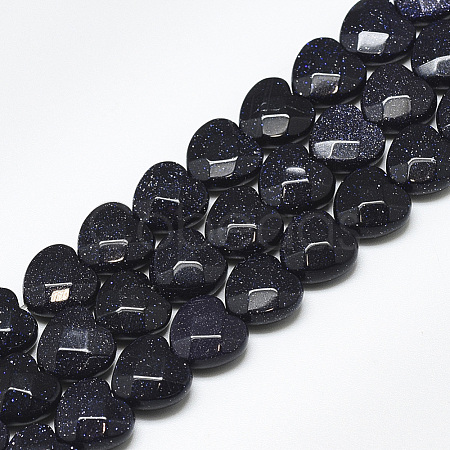 Synthetic Blue Goldstone Beads Strands X-G-S357-E01-19-1