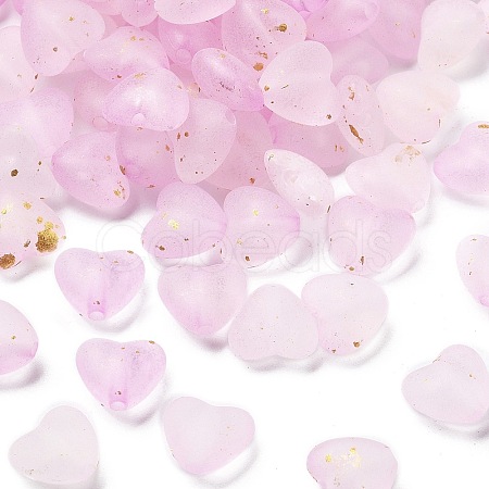 Frosted Transparent Acrylic Beads OACR-F013-04-1