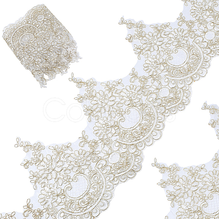 3.3Yards Polyester Lace Triming Ribbons SRIB-GF0001-57B-1