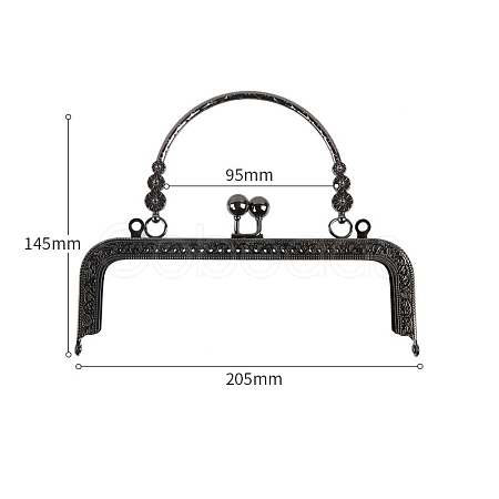 Alloy Kiss Lock Purse Frame Handle PW-WG82AEE-06-1