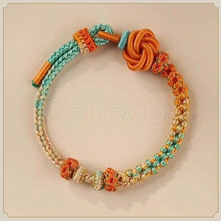 Hand-knitted Polyester and Wax Cope Braided Bracelets for Men Women FS-WG9D472-03-1