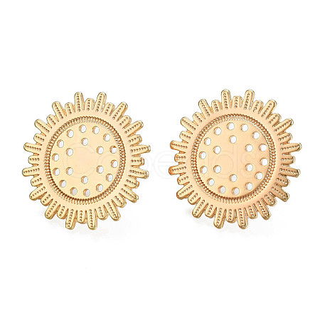 Brass Stud Earring Findings KK-N232-335LG-1