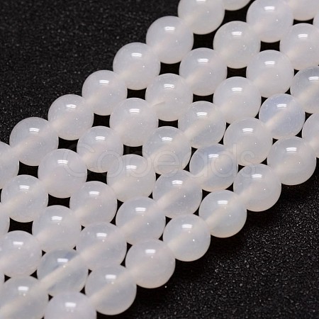 Natural White Agate Bead Strands X-G-G880-03-6mm-1