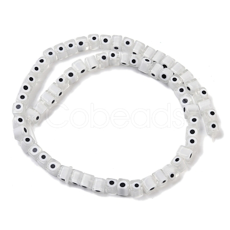 Handmade Evil Eye Lampwork Beads Strands LAMP-G166-16B-1
