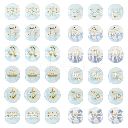 36Pcs 12 Styles Glass Beads GLAA-FH0001-91-1