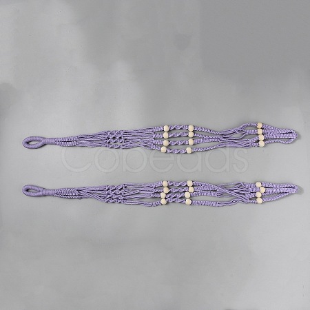 Cotton Crochet Macrame Hanging Planters AJEW-WH20042-17C-1