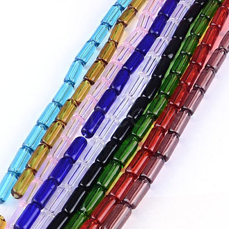 Transparent Glass Bead Strands GLAA-R162-10x4-M-1