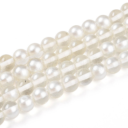 Baking Paint Transparent Glass Beads X1-DGLA-N011-8mm-01-1