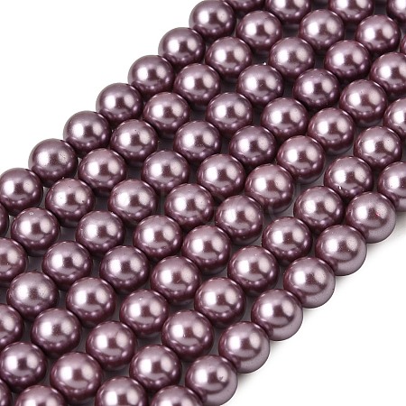 Eco-Friendly Dyed  Glass Pearl Round Beads Strands HY-A002-8mm-RB062-1