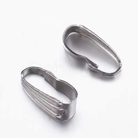 100Pcs 304 Stainless Steel Snap On Bails STAS-ZF0001-32-1
