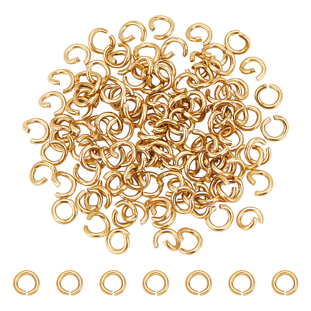 120Pcs 304 Stainless Steel Open Jump Rings STAS-UN0060-83B-1