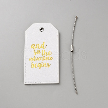 PU Leather Luggage Tag AJEW-WH20001-66A-1