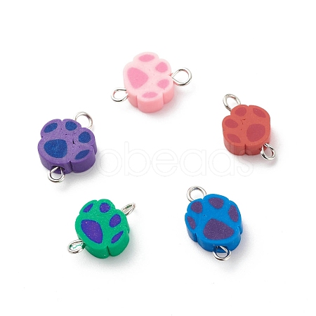 Polymer Clay Connector Charms PALLOY-JF01766-1