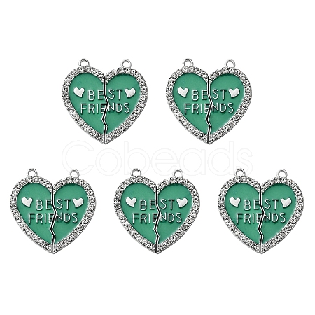 Alloy Enamel Split Pendant ENAM-YW0003-81I-1