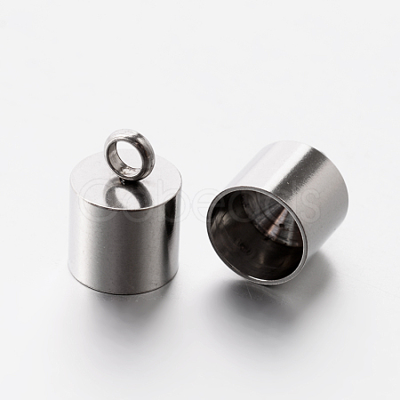 Tarnish Resistant 201 Stainless Steel Cord Ends STAS-E077-03-1
