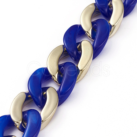 Handmade CCB Plastic Curb Chain AJEW-JB00678-06-1