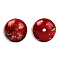 Spray Painted Resin Beads, Round, Red, 20x19mm, Hole: 2~2.4mm