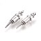 Tibetan Style Zinc Alloy Pendants, Syringe Shape, Antique Silver, 25x6.5mm, Hole: 1.8mm