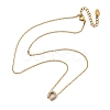 304 Stainless Steel Crystal Rhinestone Pendant Cable Chain Necklaces for Women NJEW-C062-01B-G-4
