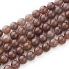 Natural Purple Aventurine Round Bead Strands G-E334-6mm-21-2