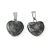 Natural Larvikite Pendants G-Q371-14-2