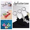 304 Stainless Steel Split Key Ring Clasps STAS-UN0006-33P-7