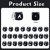 20Pcs Black Cube Letter Silicone Beads 12x12x12mm Square Dice Alphabet Beads with 2mm Hole Spacer Loose Letter Beads for Bracelet Necklace Jewelry Making JX433T-2