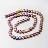 Electroplate Non-magnetic Synthetic Hematite Bead Strands X-G-F300-22A-02-2