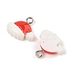 Christmas Theme Opaque Resin Pendants RESI-S08-02D-2