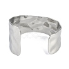 304 Stainless Steel Textured Cuff Bangles for Women BJEW-Z077-02P-3